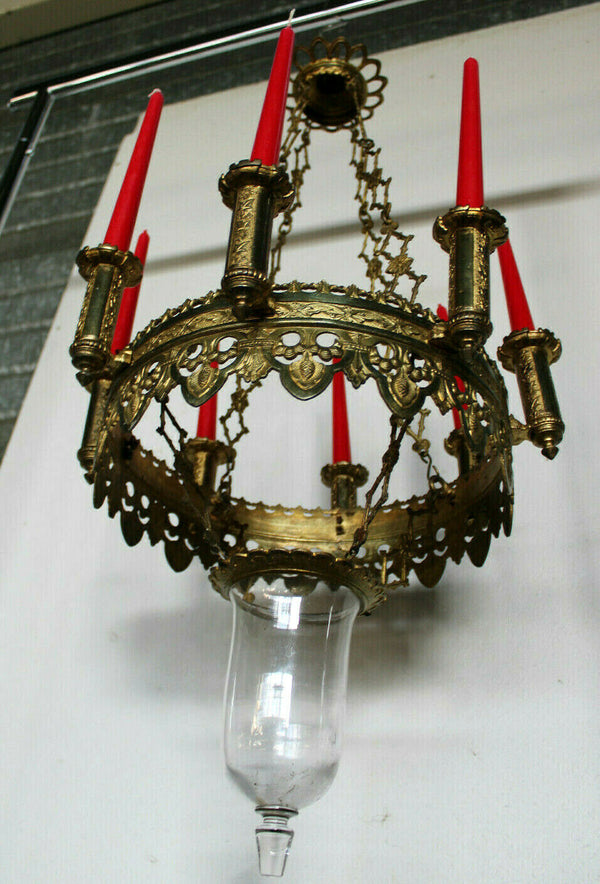 Antique Church Religious Sanctuary Bronze lamp candle holder chandelier french