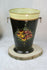 Antique French enamel floral decor umbrella stand holder