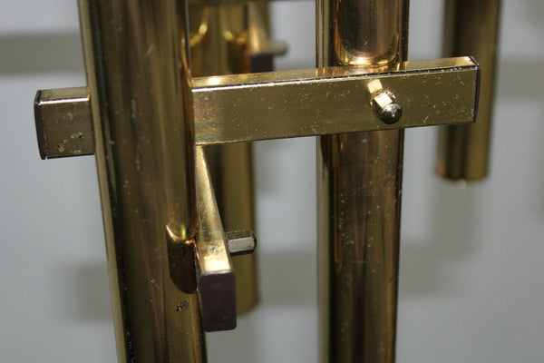 Mid century hollywood regency Sciolari tubes brass chandelier for MAssive 1970