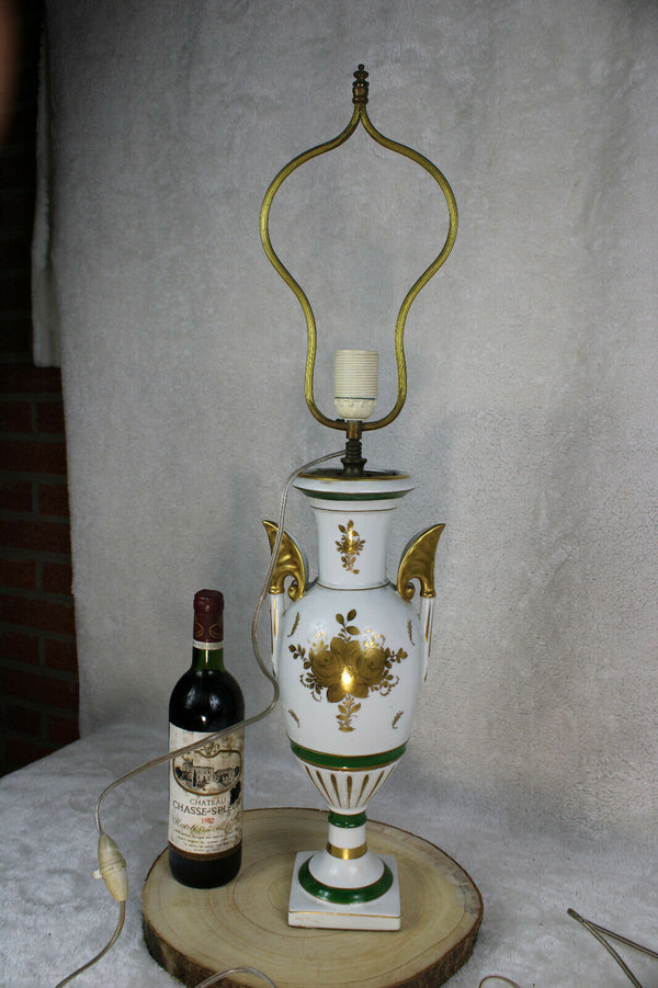 French porclelain De couleuvre marked napoleon Lamp marked