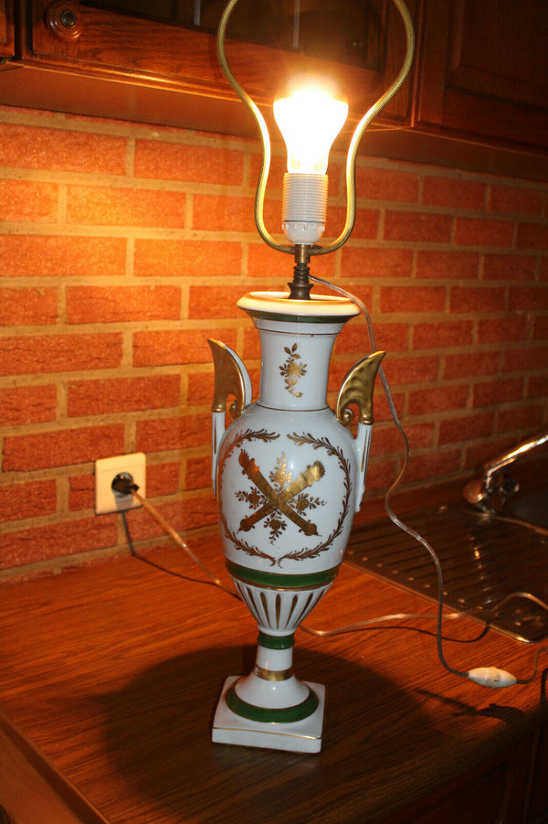 French porclelain De couleuvre marked napoleon Lamp marked