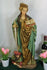 Antique Rare french religious church chalkware statue Saint Catherine