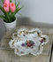 Antique French porcelain bonbonniere small bowl floral decor