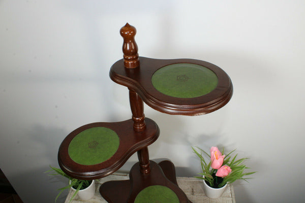 Vintage 1970 English wood plant stand 3 level for planter jardiniere Vase