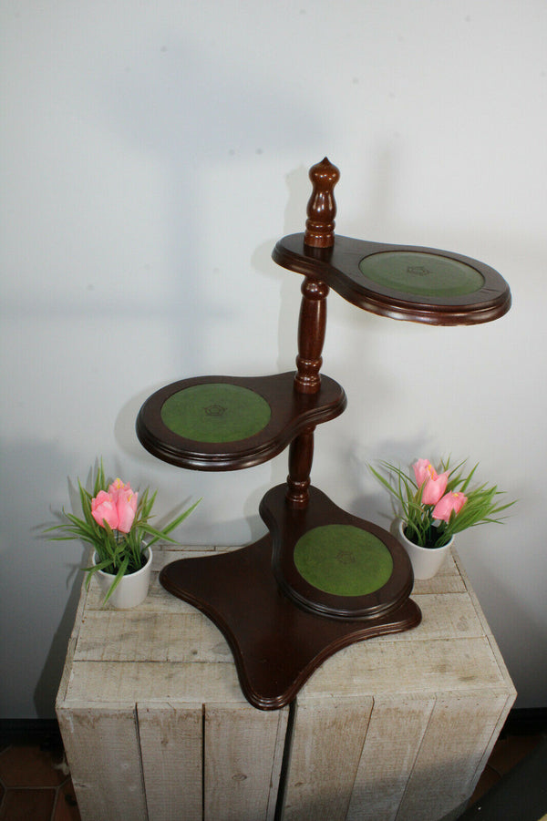 Vintage 1970 English wood plant stand 3 level for planter jardiniere Vase