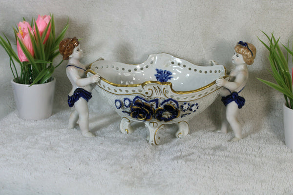 Vintage German Schierholz sax porcelain Cherub planter jardiniere marked
