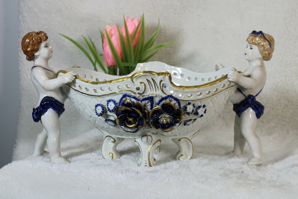 Vintage German Schierholz sax porcelain Cherub planter jardiniere marked