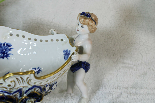 Vintage German Schierholz sax porcelain Cherub planter jardiniere marked