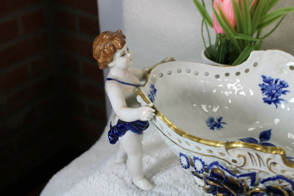 Vintage German Schierholz sax porcelain Cherub planter jardiniere marked