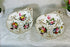 Pair antique vieux paris porcelain oyster plate hand paint floral decors