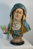 Antique French chalkware polychrome bust statue MAdonna Mary rare religious