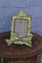 Antique French bronze picture photo frame heraldic lion