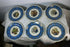 Set 6 czech royal epiag marked paint fruit decor porcelain dessert plates 20cm