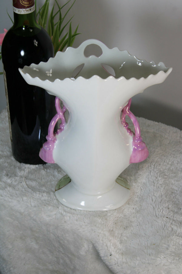 Antique vieux paris porcelain vase floral