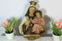 French Chalkware wall hanging bust statue madonna child 1970