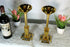 Vintage PAIR church altar brass metal candelabras putti angels 1960