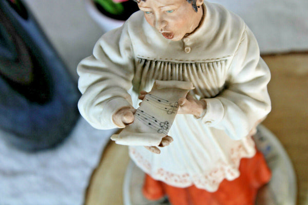 PAIR Capodimonte porcelain Choir altar boy insence burner figurine statue rare