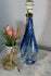 Vintage 1950 Belgian VAL SAINT LAMBERT crystal glass blue lamp