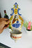 Antique french quimper early 19thc ceramic holy water font religious