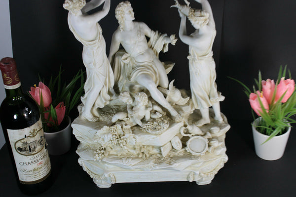 XL Rare Bisque MULLER SCHWARZA porcelain marked Sculpture Group Dionisius