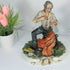 Vintage capodimonte Conte signed porcelain statue leather worker figure