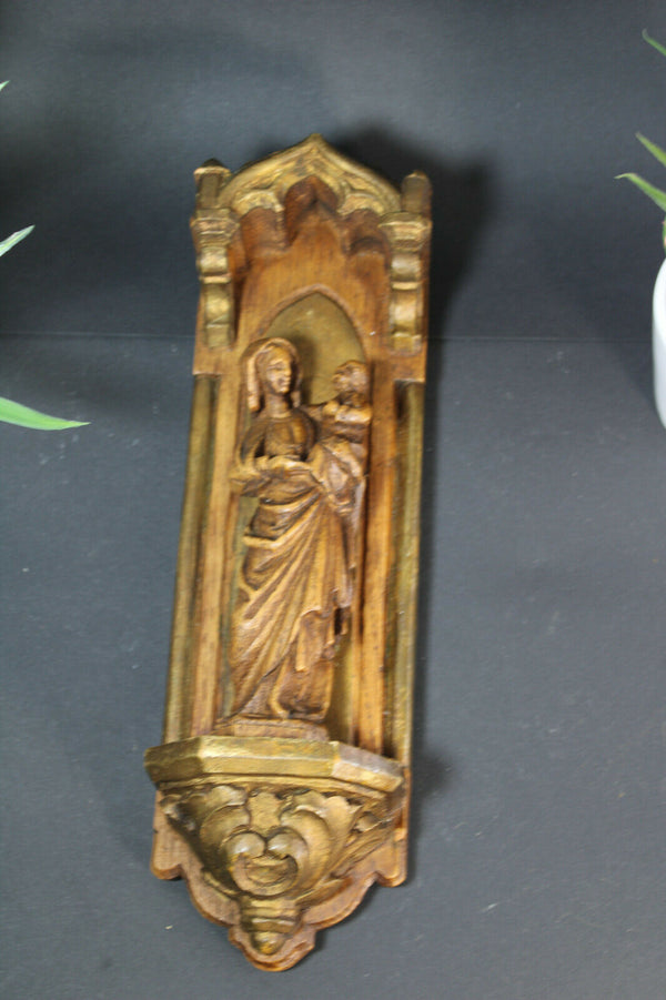 Antique ceramic flemish saint our lady groeninge Statue religious chapel