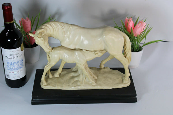 Vintage italian santini signed horse foal Statue sculpture 1970