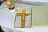 Vintage french brass crucifix cross in box religious