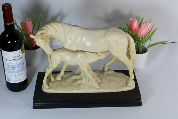 Vintage italian santini signed horse foal Statue sculpture 1970