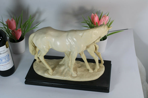 Vintage italian santini signed horse foal Statue sculpture 1970