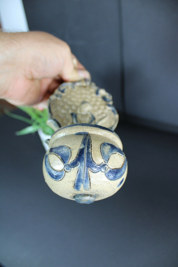 Antique ceramic french holy water font religious