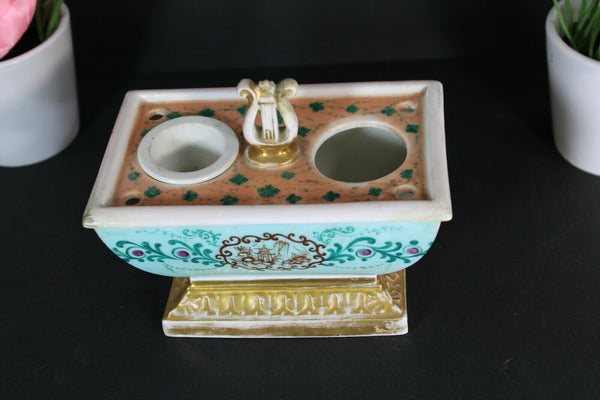 Vintage french porcelain inkwell