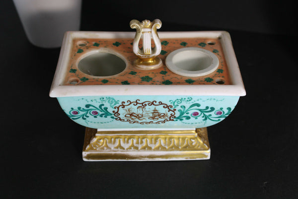 Vintage french porcelain inkwell