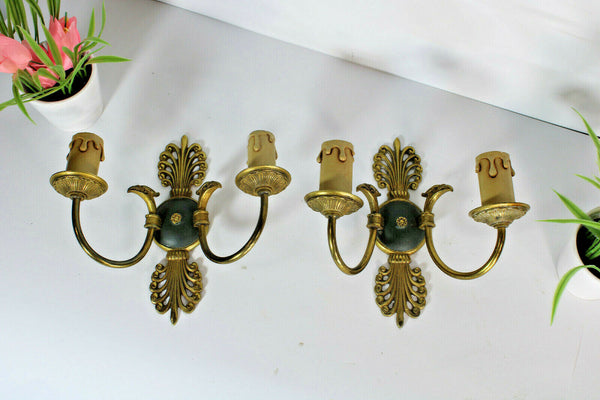 PAIR vintage french empire eagle bird wall lights sconces