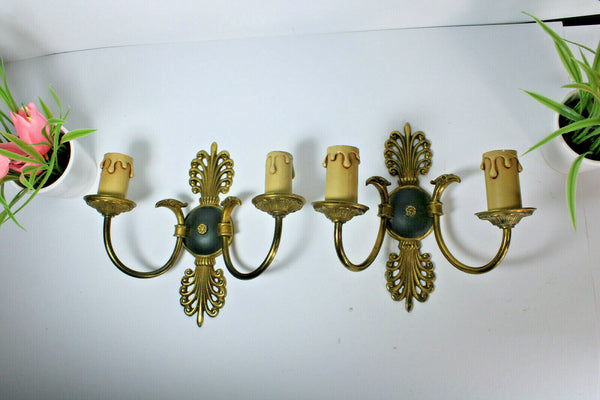 PAIR vintage french empire eagle bird wall lights sconces