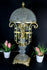 XL Vintage German Crystal glass Brass table lamp glass drops rare