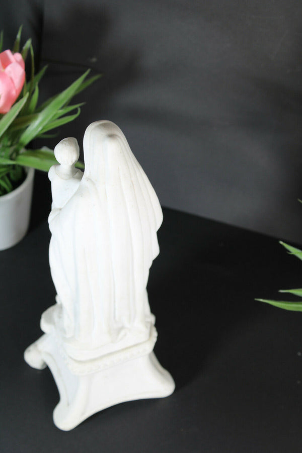 antique french bisque porcelain madonna figurine statue