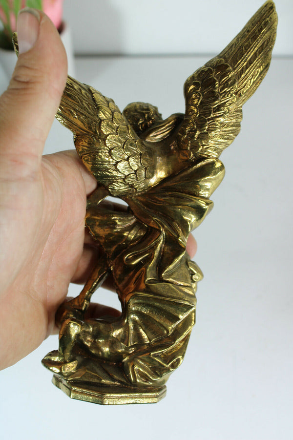 Vintage arch angel gabriel devil statue religious