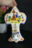 Antique french ceramic henriot quimper signed holy water font religious