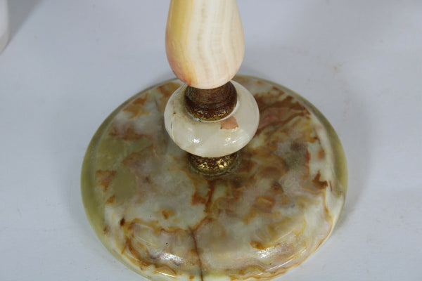 Vintage retro Standing ashtray putti cherub onyx marble brass