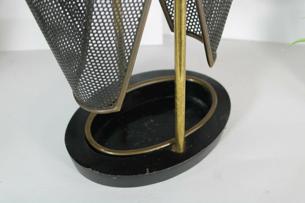 Vintage 1950 Mathieu mategot umbrella stand holder perforated metal brass