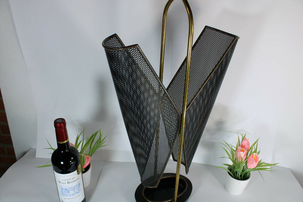 Vintage 1950 Mathieu mategot umbrella stand holder perforated metal brass