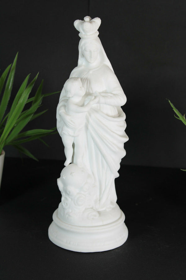Antique Bisque porcelain madonna child figurine statue