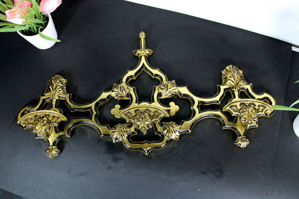 Vintage bronze wall coat rack 1970