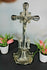 Antique belgian spelter zinc crucifix calvary