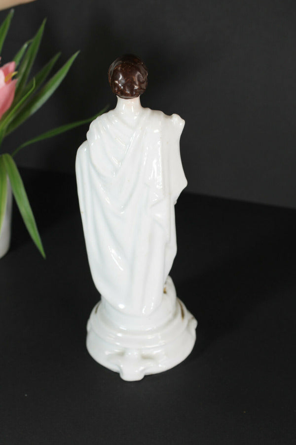 Antique french vieux paris porcelain saint joseph figurine statue