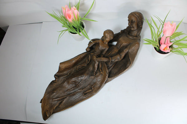 XL vintage french wall madonna mary statue religious