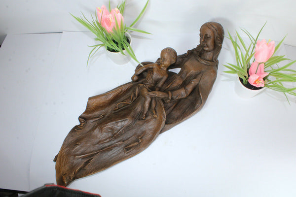 XL vintage french wall madonna mary statue religious