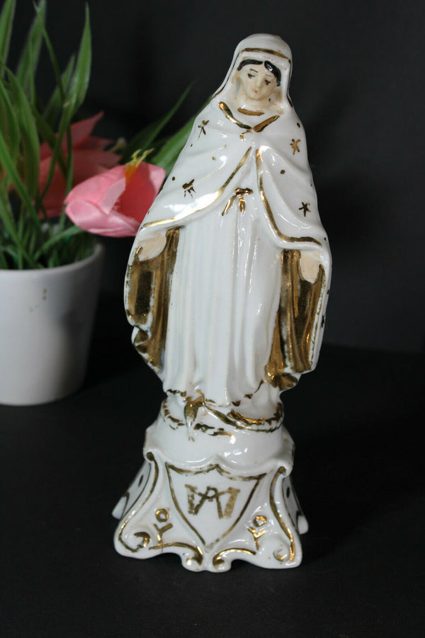 antique french vieux paris porcelain madonna figurine statue