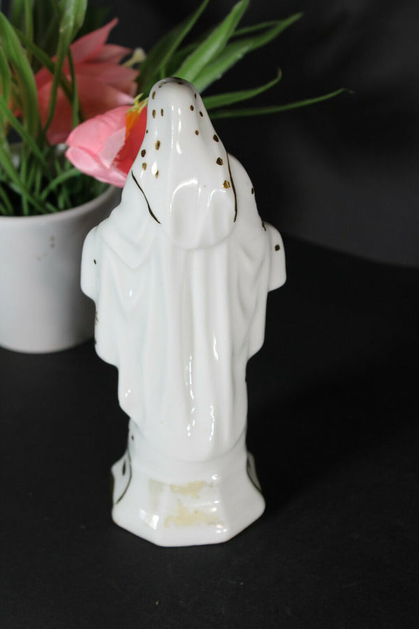 antique french vieux paris porcelain madonna figurine statue